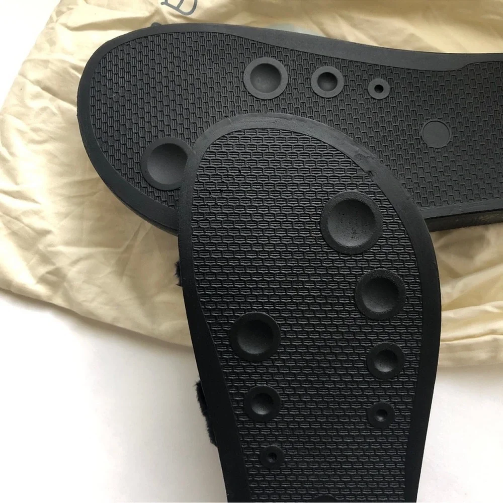 Johnny Was Black and Brown Slides, Like New, Size 7